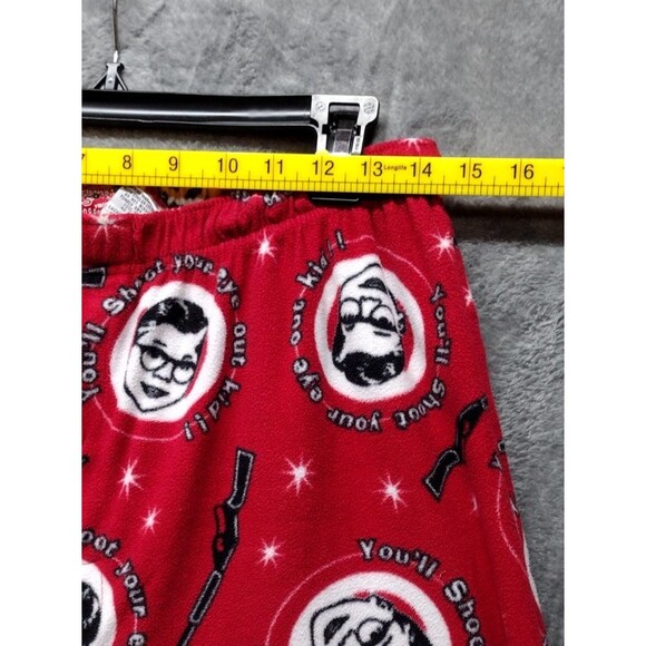 A Christmas Story Ralphy Pajama Bottoms Red Soft Fleece Sleep Lunge Pants - Picture 6 of 8